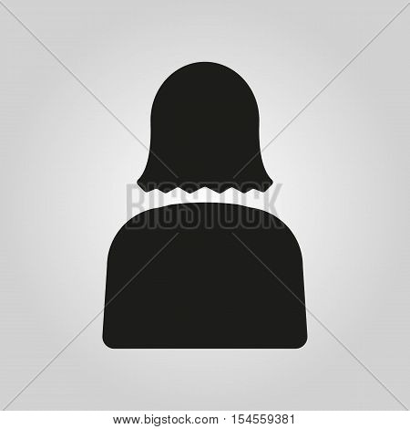 The woman icon. Lady and girl, avatar, people symbol. UI. Web. Logo. Sign. Flat design. App. Stock vector