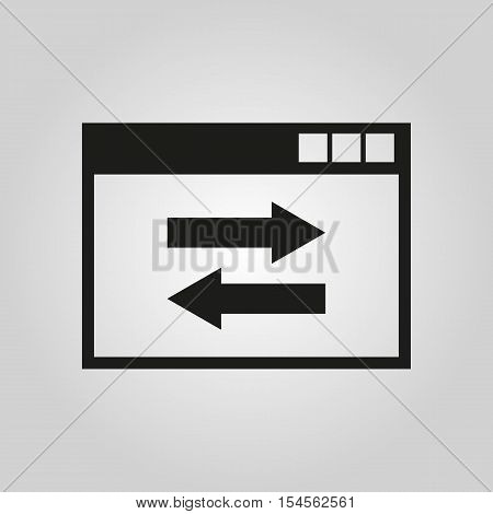 The website link icon. WWW and browser, development, seo symbol. UI. Web. Logo. Sign. Flat design. App. Stock vector
