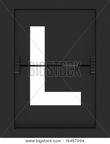 L carta do calendário mecânico placa