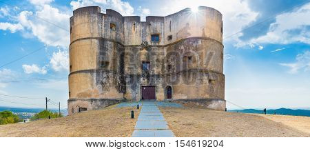The historical hilltop castle of Evoramonte Portugal