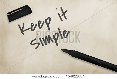 Keep It Simple Smiling Concept
