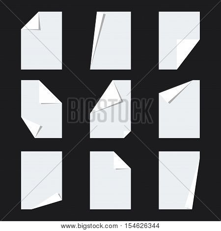 Stack of pages with curved corners. Top view. Business mockup template. Presentation of your branding and identity design.