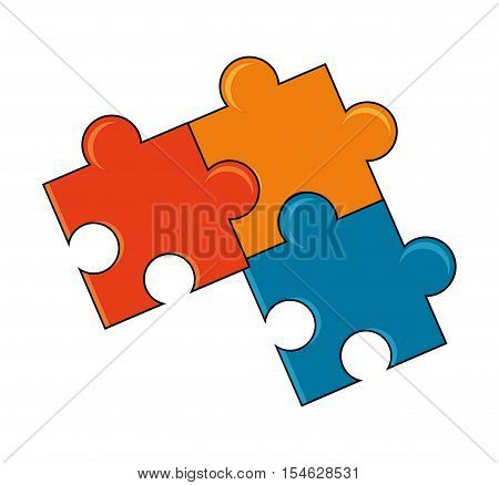Puzzle icon. Piece part jigsaw abstract idea and object theme. Colorful and isolated design. Vector illustration