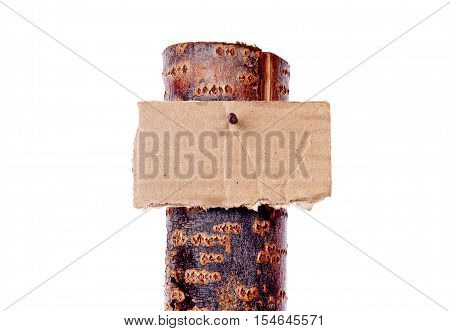 Guide Sign Board on the White Background