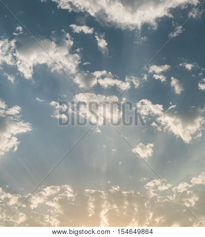 blue sky and random cloud , nature background