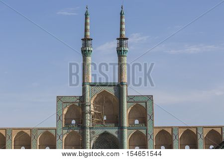 Yazd, Iran - October 07, 2016: Amir Chakhmaq Complex In Yazd, Iran
