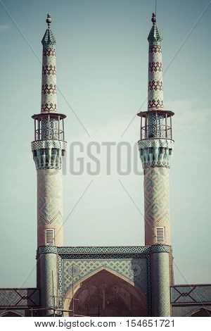Yazd, Iran - October 07, 2016: Amir Chakhmaq Complex In Yazd, Iran