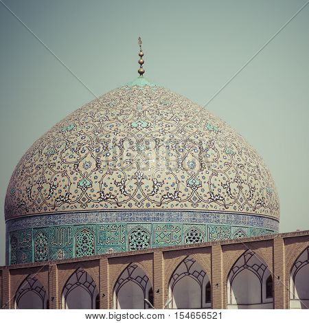 Details Of Sheikh Lotfollah Mosque In Isfahan, Iran