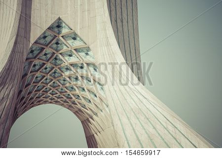 Tehran, Iran - October 04, 2016: View Of The Azadi Tower In Tehran On October 4, 2016. The Tower Is