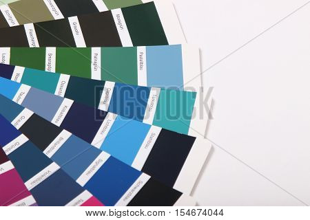 collection of ral colours on white background