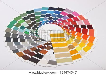 collection of ral colours on white background