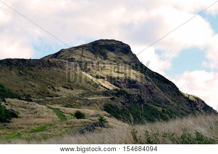 Rolling hill's at Arthur's Seat in Edinburgh Scotland.