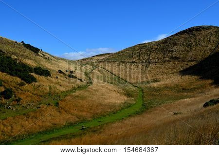 Gorgeous hiking trail in Edinburgh up Arthur's Seat