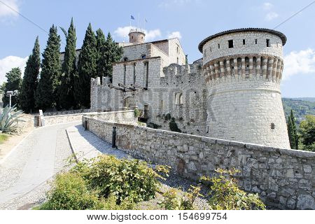 ancient castle in Brescia, a city in northern Italy