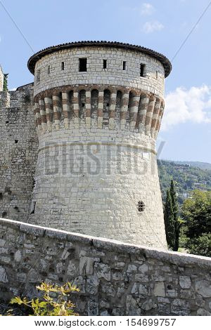 ancient castle in Brescia, a city in northern Italy