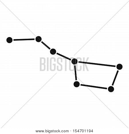 The Great Bear constellation icon. Simple illustration of the Great Bear constellation vector icon for web