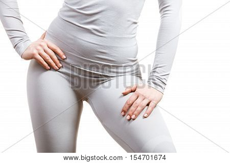 Sport Fit Woman In Thermal Clothes.