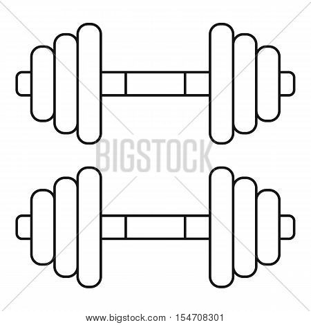 Dumbbell weights icon. Outline illustration of dumbbell weights vector icon for web