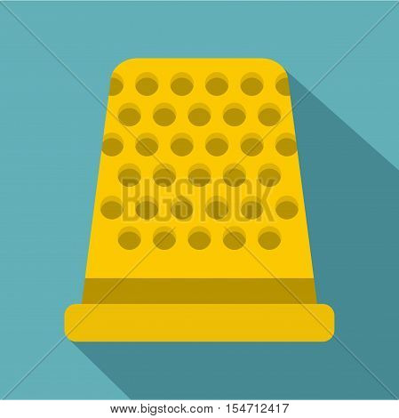 Thimble icon. Flat illustration of thimble vector icon for web