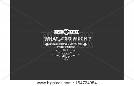 Quote Typographical Background, love vector design background
