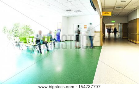 Hospital corridor reception