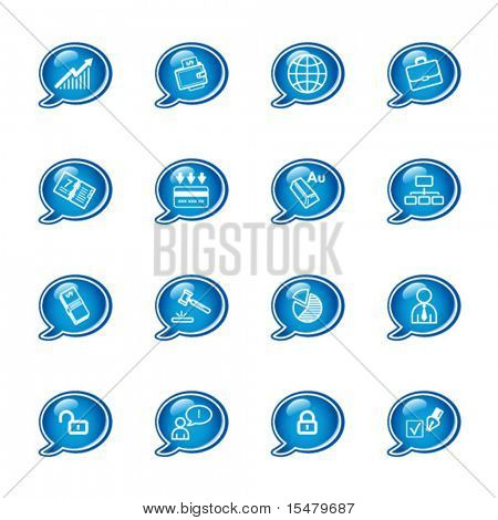 kabarcık iş ikonları/simgeleri