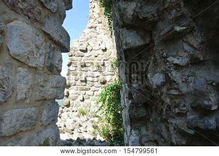 Fortress in the old town of Bar in Montenegro on a sunny summer day. Very visited place by tourists.