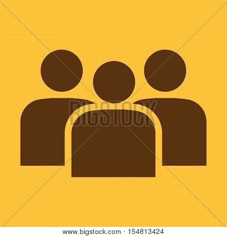 The management and teamwork icon. Team and group, teamwork, people, alliance, management symbol. UI. Web. Logo. Sign. Flat design. App. Stock vector