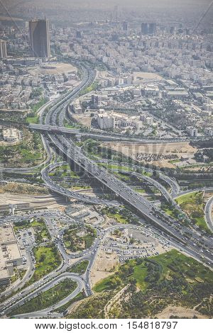 Teheran, Iran - October 05, 2016: View From The Milad Tower In Tehran, Iran.