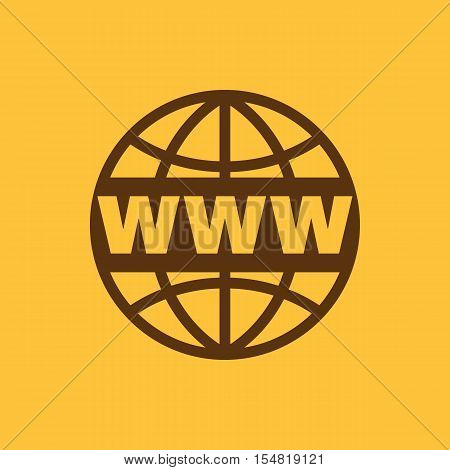 The WWW icon. SEO and browser, development, www symbol. UI. Web. Logo. Sign. Flat design. App. Stock vector