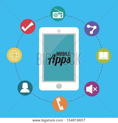 Mobile app technology icon vector illustration graphic design