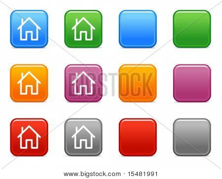 Farveknapper med symbolet hjem