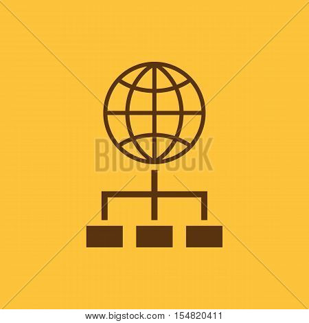 The SEO icon. WWW and browser, development, search, SEO symbol. UI. Web. Logo. Sign. Flat design. App. Stock vector