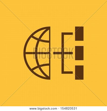 The SEO icon. WWW and browser, development, search, SEO symbol. UI. Web. Logo. Sign. Flat design. App. Stock vector