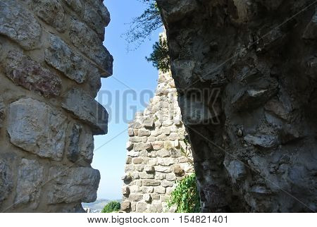 Fortress in the old town of Bar in Montenegro on a sunny summer day. Very visited place by tourists.