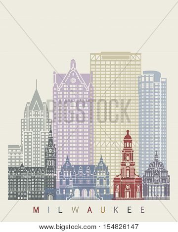 Milwaukee Skyline Poster