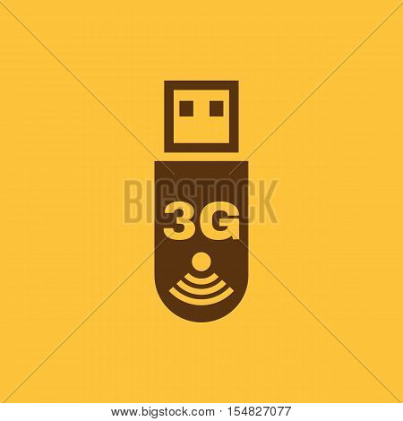 The 3g adapter icon. Transfer and connection, data, 3g symbol. UI. Web. Logo. Sign. Flat design. App. Stock vector