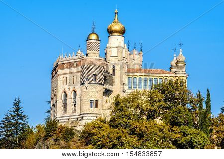 Rocchetta Mattei castle in Riola Grizzana Morandi - Bologna province Emilia Romagna Italy
