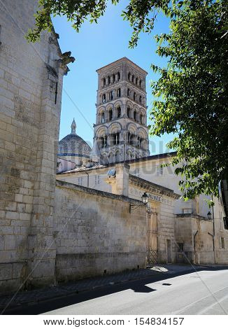 Romanesque Cathedral Of Angouleme, France.