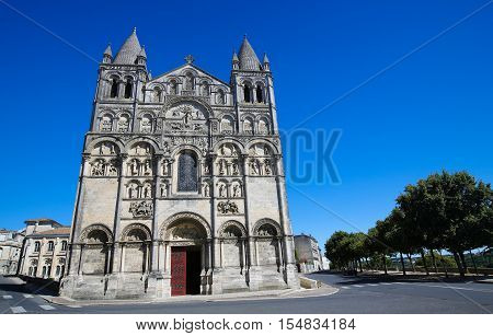 Romanesque Cathedral Of Angouleme, France.