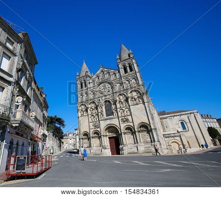 Romanesque Cathedral Of Angouleme, France.
