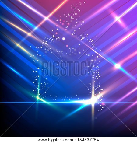 Colourful Glowing Christmas Lights. Vector illustration. Xmas.