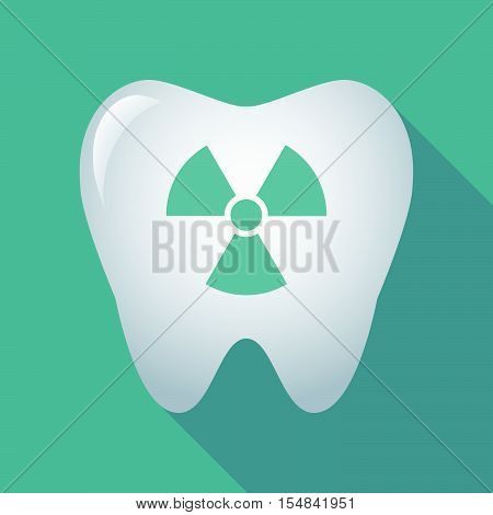 Long Shadow Tooth Icon With A Radio Activity Sign