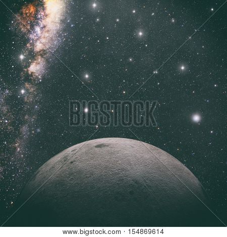 A computer graphic rendering of the Moon. 3D rendering.