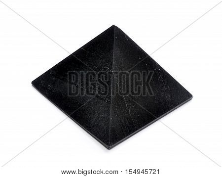 Detailed view of the black mineral, Pyramid, Shungites