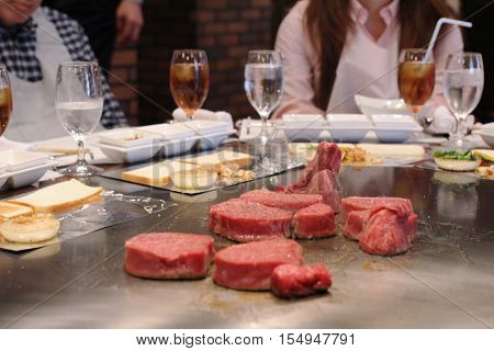 Grilling beef steak japanese kobe matsusaka 2014