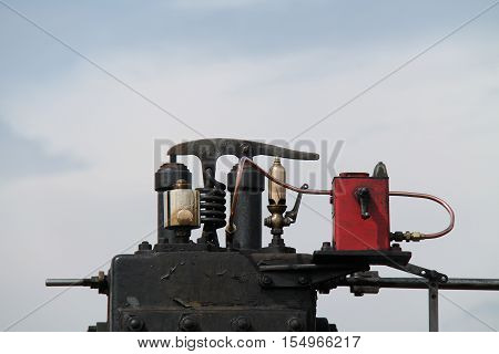 A Safety Valve and Whistle on a Steam Traction Engine.