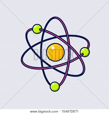 Atom icon. Illustration of atom vector icon for web design.