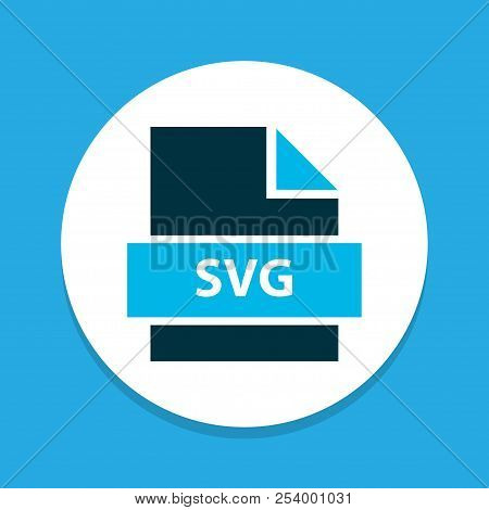 File Svg Icon Colored Symbol. Premium Quality Isolated Document Element In Trendy Style.