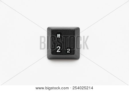 Single Black Keys Of Keyboard With Different Letters
